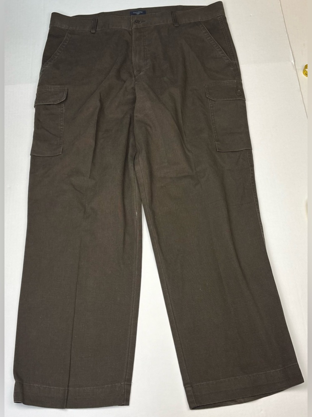 Dockers Vintage Men 40x30 Dress Pants Cargo Dark Brown Chocolate Flat Front